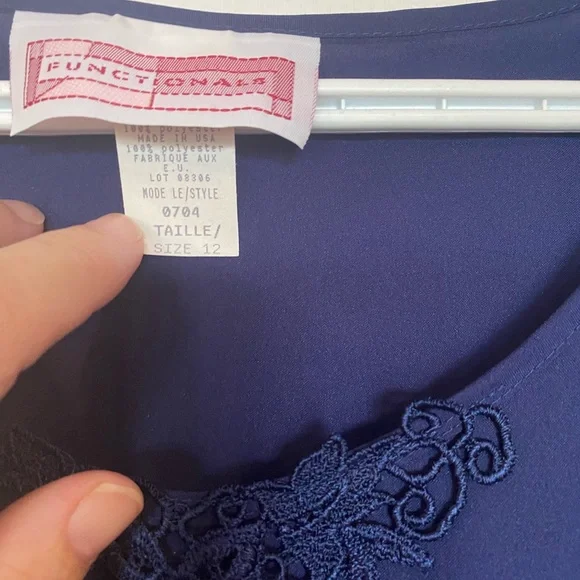 Blue Tank Top with Rounded Neckline - Picture 2 of 4